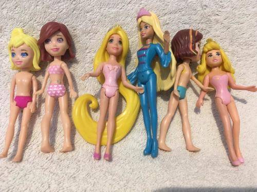 Job Lot of 6 Polly Pocket Dolls