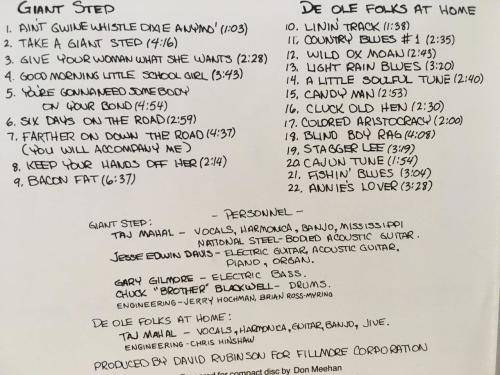 CD - Taj Mahal - Giant Step / De Old Folks At Home
