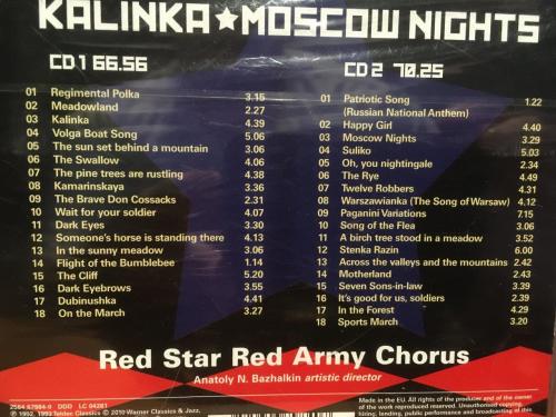 CD - Kalinka Moscow Nights - Red Star Army Chorus (2cd)(New Sealed)