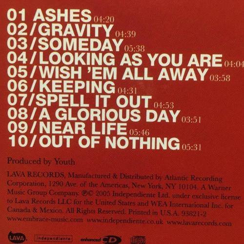 CD - Embrace - Out Of Nothing