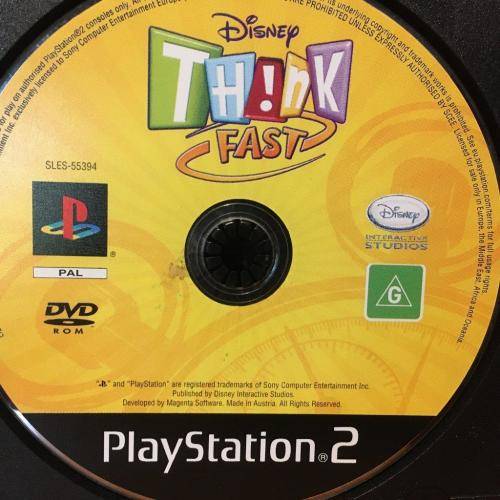 PS2 - Disney Think Fast (needs buzz controllers) (Disc Only)