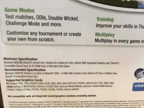PC - Brian Lara International Cricket 2005