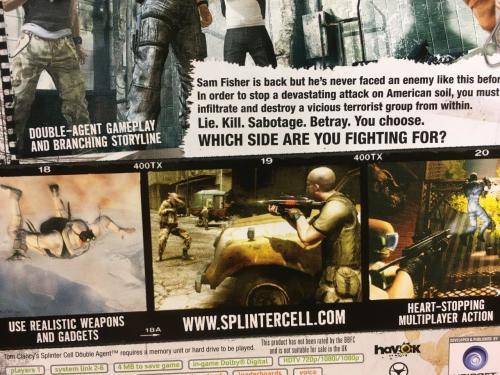 Xbox 360 - Tom Clancy's Splinter Cell Double Agent - Classics