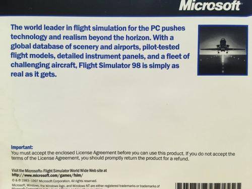 PC - Microsoft Flight Simulator 98 (Win 95/98)