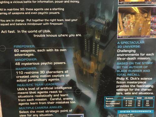 PC - Philip K. Dick's UBIK  (Big Box Game) (Retro)