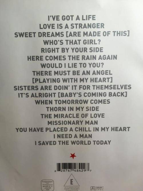 DVD - Eurythmics Ultimate Collection