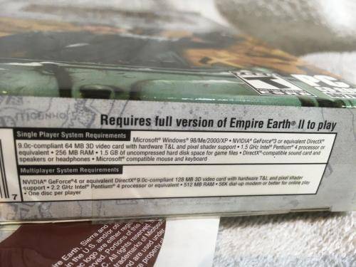 PC - Empire Earth II The Art of Supremacy Expansion Pack (Boxed)