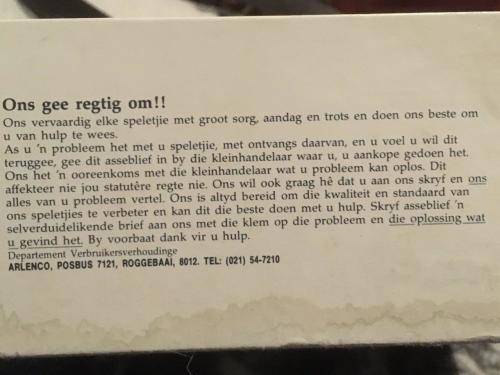 Vintage Trivial Pursuit - Afrikaanse Uitgawe - Horn Abbot 1981