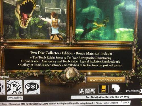 PS2 - Lara Croft Tomb Raider Anniversary Collectors Edition (2 x Discs)