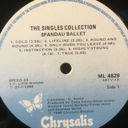 LP - Spandau Ballet - The Singles Collection (ML 4829)