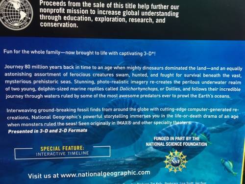 Blu-ray - National Geographoc - Sea Monsters 3-D (4 x 3d glasses included)