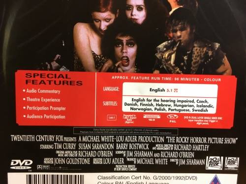 DVD - The Rocky Horror Picture Show - 25 Yars of Absolute Pleasure! (2001)