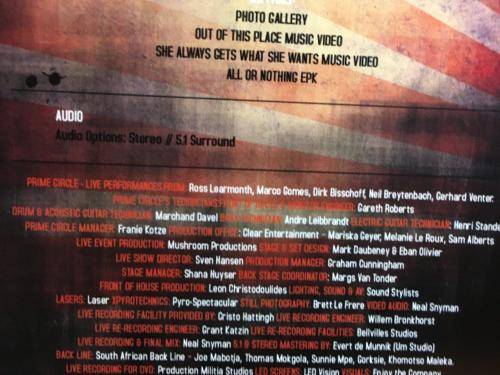 DVD - Prime Circle All or Nothing Live