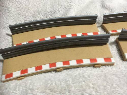 Scalextric -  Set of 4 R3 Outer Run Offs with Barriers (22.5 deg)(Ex demo track)  1:32 Scale