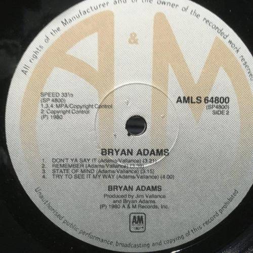 LP - Bryan Adams Bryan Adams
