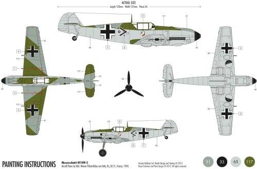 Airfix - Airfix 1:72 Messerschmitt Bf109E-3 Starter Set (A55106) (NOS)