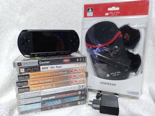 PSP Street, 64B Memory Card Charger, 5 Games + 4 UMD Music videos + Starter Kit
