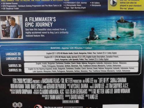 Blu-ray3D - Life of PI 3D 2 Disc Collectors Edition
