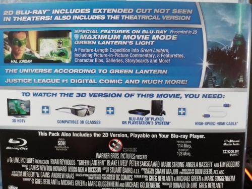 Blu-ray3D - Green Lantern 3D