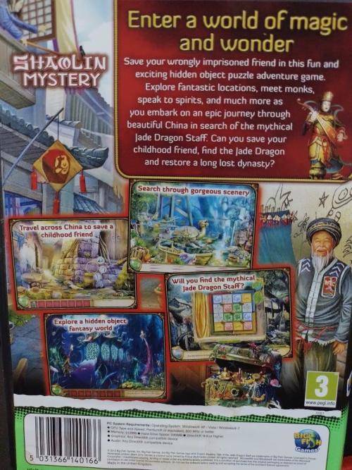 PC - Shaolin Mystery Tale of The Jade Dragon Staff - Hidden Object Game