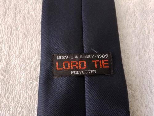 SA Rugby Tie 100 Years 1889 - 1989