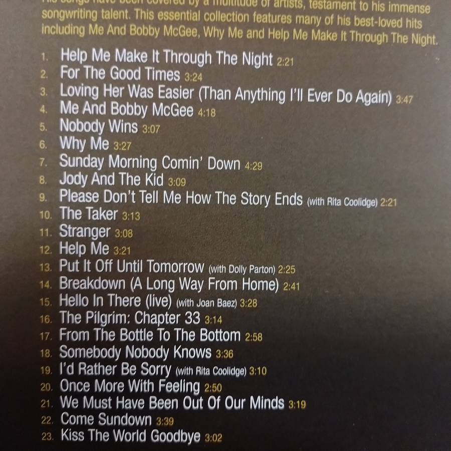 CD - Kris Kristofferson - The Best of Kris Kristofferson -