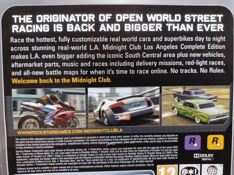 PS3 - Midnight Club Los Angeles Complete Edition - Platinum