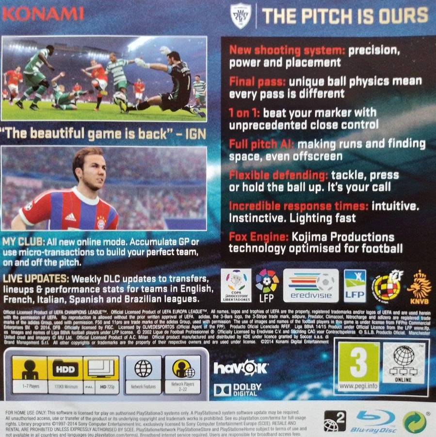 PS3 - Pro Evolution Soccer 2015 PES 2015