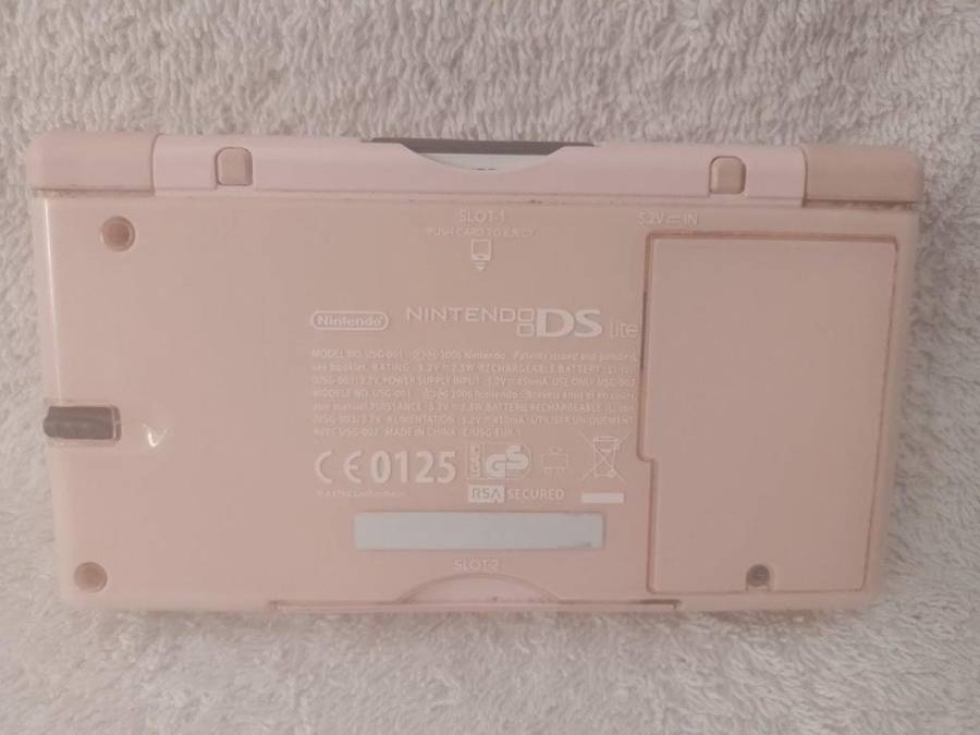 Nintendo DS Lite Pink, c/w Stylus, Charger + High School Musical 3 Cartridge.