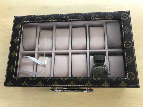 12 Blocks / Slot watch box /watch storage Design Brand PU Leater