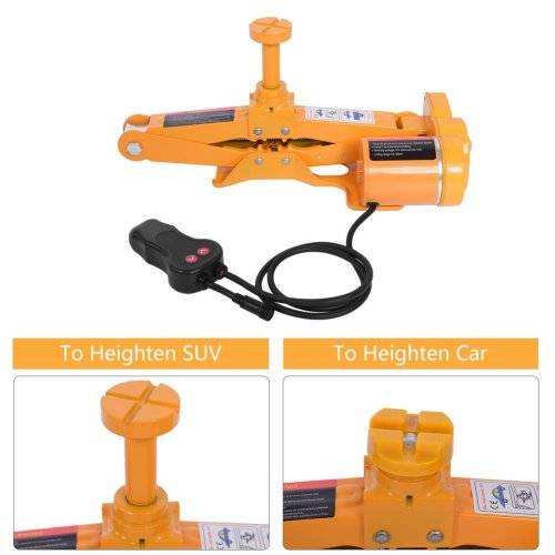 Automotive Electric Car Jack, 3 Ton 12V DC Scissor Lift Jacks Electric Jack Lifting Kit