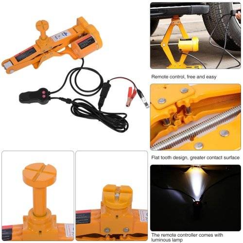 Automotive Electric Car Jack, 3 Ton 12V DC Scissor Lift Jacks Electric Jack Lifting Kit