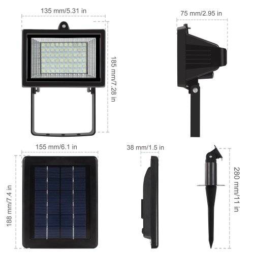 Solar Flood lights Outdoor Landscape Lighting