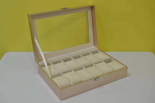 12 SLOT PU MATERIAL ROSE GOLD  Watch Box, Watch Case, Storage Box with Large Compartments