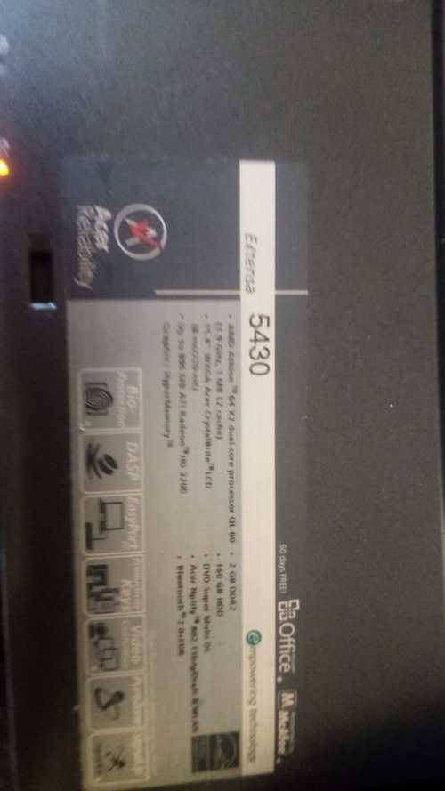 Acer Extensa 5430 Laptop Free Delivery