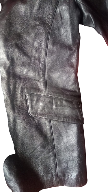 Large Baracinni Original Leather Jacket Size:Large Free Delivery