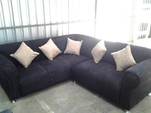 Corner l shape suede lounge suite New