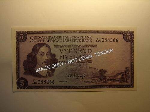 South Africa R5 TW De Jongh 3Rd Issue Crisp UNC 6 Bank Notes Crazy R1 Start!!!