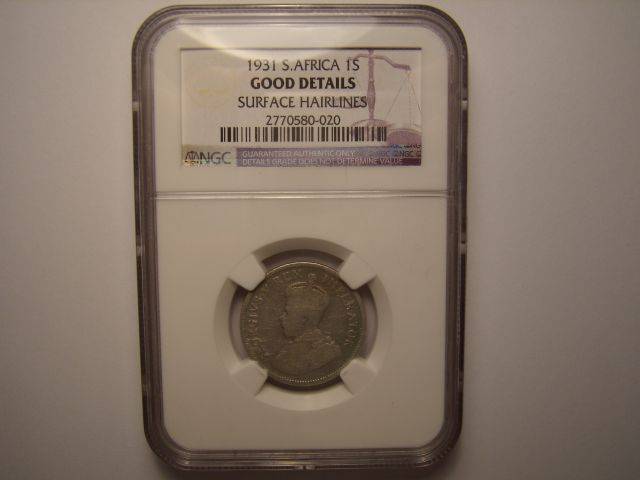 South Africa 1931 1 Shilling NGC Very Rare Get yours now!!! Crazy R1 Start!!!!
