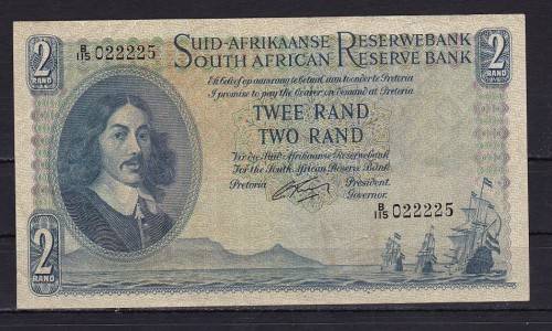 TWO RAND - G RISSIK - 1962 - 1ST ISSUE - SERIES B/115 - AS PER SCAN - NICE NUMBER