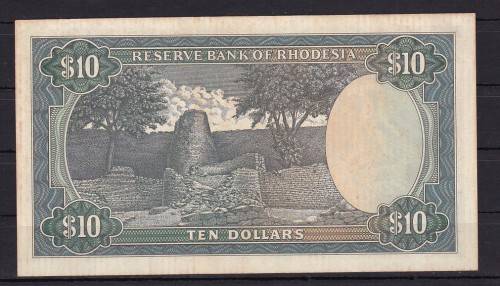 RESERVE BANK OF RHODESIA - $ 10 - Z 1 - REPLACEMENT NOTE - 2 JANUARY 1979 - IN UNC CONDITION