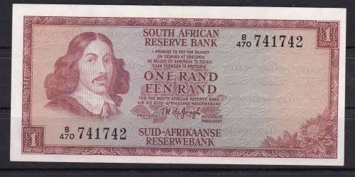 ONE RAND - TW DE JONGH - 1975 - 3RD ISSUE - AS PER SCAN