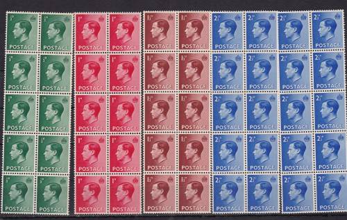 GB - KING EDWARD VIII - 1936 - 5 X BLOCKS OF 10 UMM STAMPS - UNCHECKED  AS PER SCAN