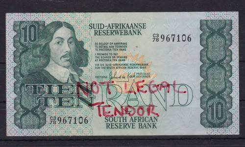 RSA - GPC DE KOCK - 1981 - TEN RAND NOTE - AS PER SCAN