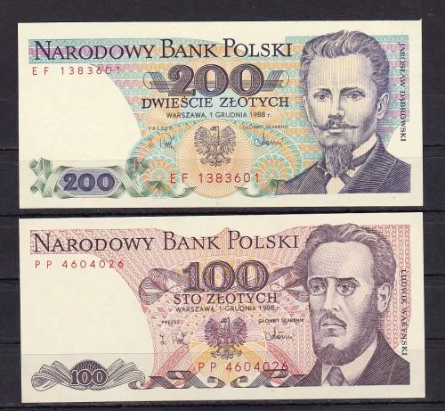 POLAND - 5 X NOTES IN GOOD CONDITION - 1982 AND 1988