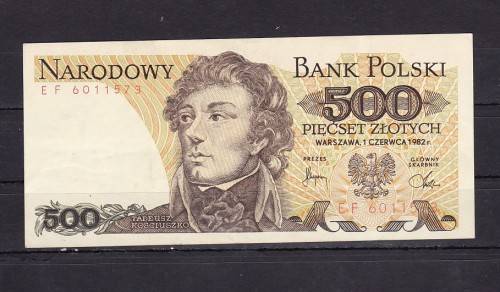 POLAND - 5 X NOTES IN GOOD CONDITION - 1982 AND 1988