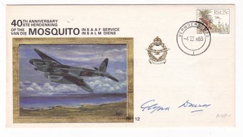 FDC - 40TH ANNIVERSARY OF THE MOSQUITO IN SAAF SERVICE - MULT SIGNED -