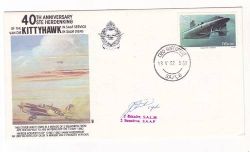 FDC SAAF - 40TH ANNIV OF THE KIYYYHAWK IN SAAF SERVICE - SIGNED