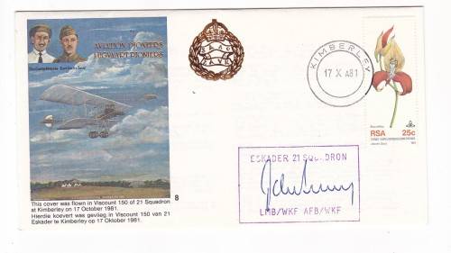 FDC - SAAF - AVIATION PIONEERS - ESKADER 21 - SIGNED