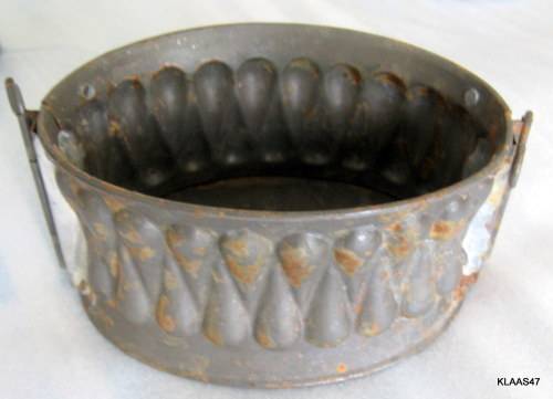 VINTAGE 3 PIECE FRENCH GAME PIE TIN MOULD